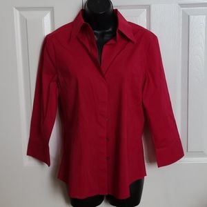 Dark Pink/ Magenta No-show button down 3/4 sleeve